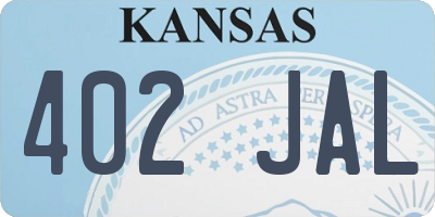 KS license plate 402JAL