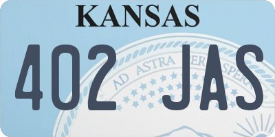 KS license plate 402JAS