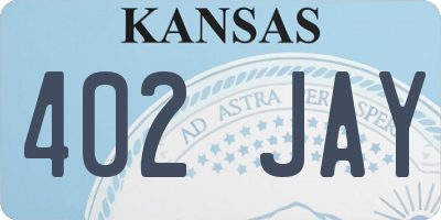 KS license plate 402JAY