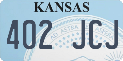 KS license plate 402JCJ