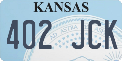 KS license plate 402JCK