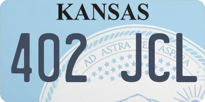 KS license plate 402JCL