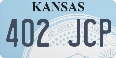 KS license plate 402JCP