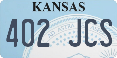 KS license plate 402JCS