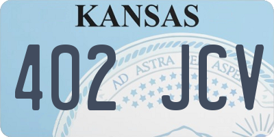 KS license plate 402JCV
