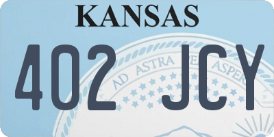 KS license plate 402JCY