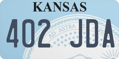 KS license plate 402JDA