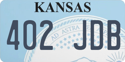 KS license plate 402JDB