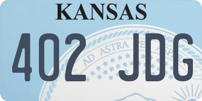 KS license plate 402JDG