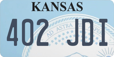 KS license plate 402JDI