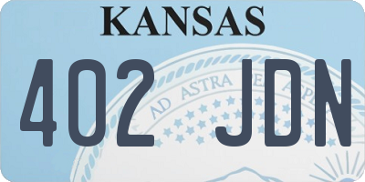 KS license plate 402JDN