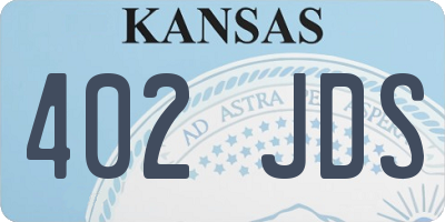 KS license plate 402JDS