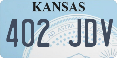 KS license plate 402JDV