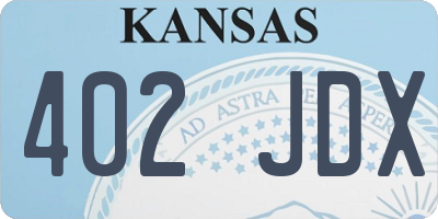 KS license plate 402JDX