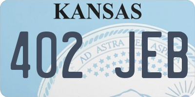 KS license plate 402JEB