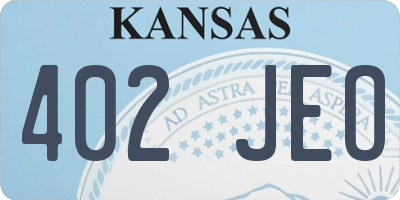 KS license plate 402JEO