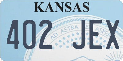KS license plate 402JEX