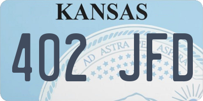 KS license plate 402JFD