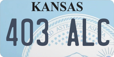 KS license plate 403ALC