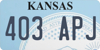 KS license plate 403APJ