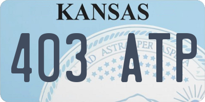 KS license plate 403ATP