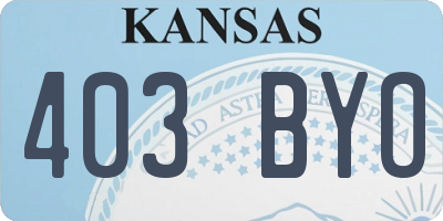 KS license plate 403BYO