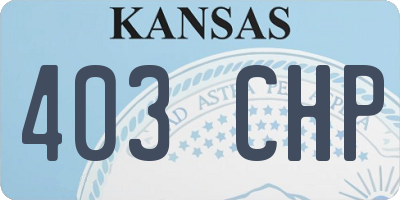 KS license plate 403CHP