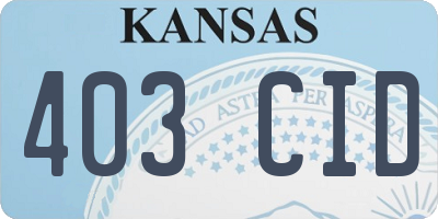KS license plate 403CID