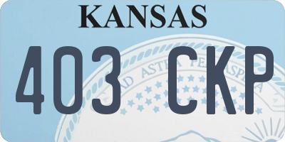 KS license plate 403CKP