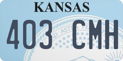 KS license plate 403CMH