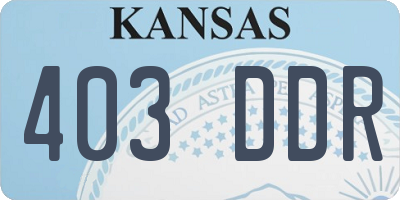 KS license plate 403DDR