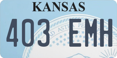 KS license plate 403EMH
