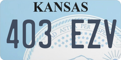 KS license plate 403EZV