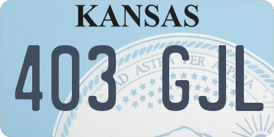 KS license plate 403GJL