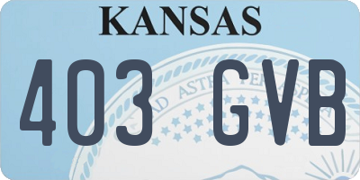 KS license plate 403GVB
