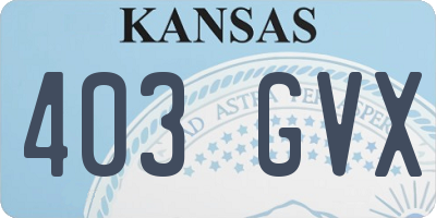 KS license plate 403GVX