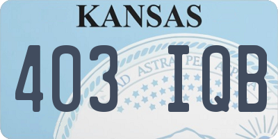 KS license plate 403IQB