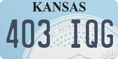 KS license plate 403IQG