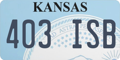 KS license plate 403ISB