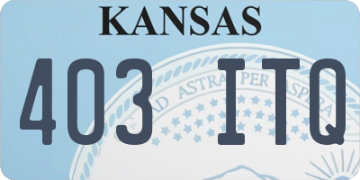 KS license plate 403ITQ