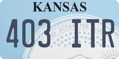 KS license plate 403ITR