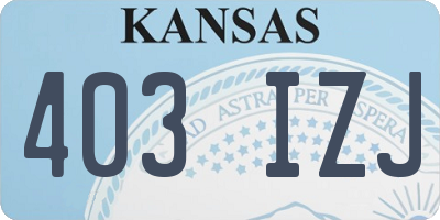 KS license plate 403IZJ