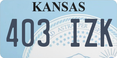 KS license plate 403IZK