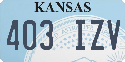 KS license plate 403IZV