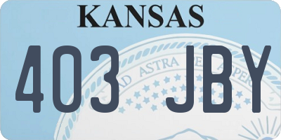 KS license plate 403JBY