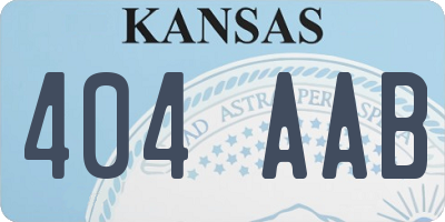 KS license plate 404AAB