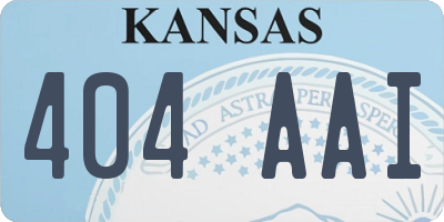 KS license plate 404AAI