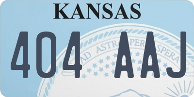 KS license plate 404AAJ