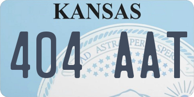 KS license plate 404AAT