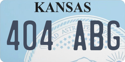 KS license plate 404ABG